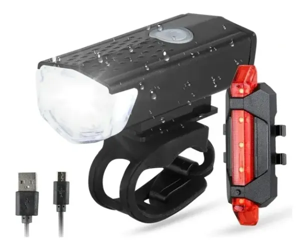 Kit Lanterna Bike Recarregavel