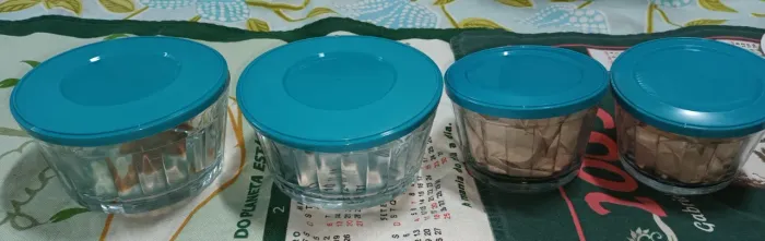 Conjunto Marinex Nadir Figueiredo com 7 peças (3 Travessas, 4 potes)