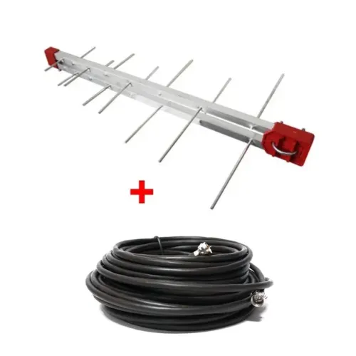 Antena Tv Digital 4K Externa UHF Digital com Cabo 10 metros