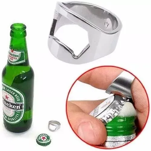 Anel Abridor De Garrafa Em Aço Inox Festas wpp:43. *