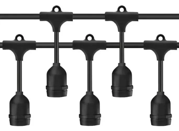 Varal De Luzes 20m 20 Bocais Proteção Ip65