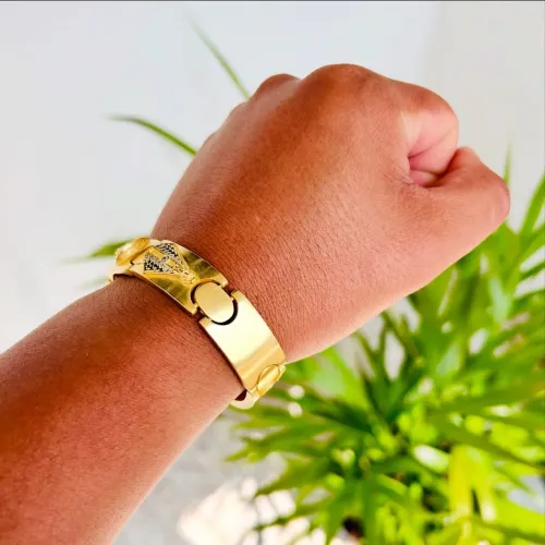 Bracelete grosso 15 mm de moeda antiga