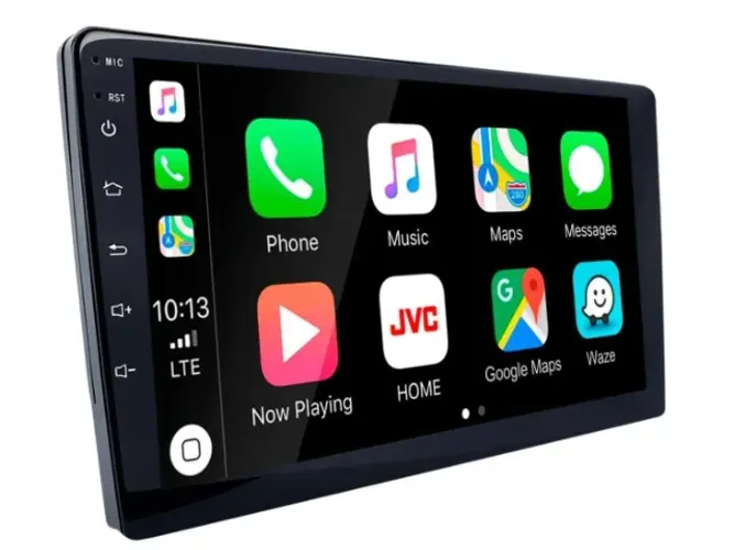 Central Multimidia Universal Android 9" octacore 4+64gb com chip 4g Carplay e Android Auto