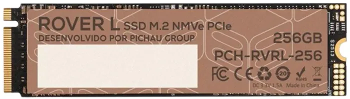 SSD Pichau Rover L, 256GB, M.2 2280, PCIe NVMe, Leitura 3500MB/s, Gravação 1800MB/s