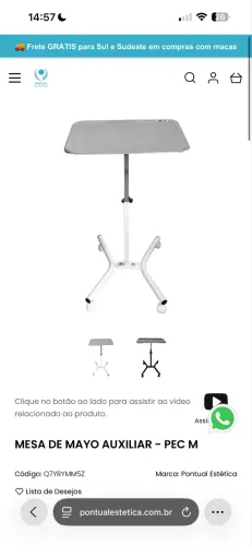 Mesa auxiliar Pec M - Pontual estética
