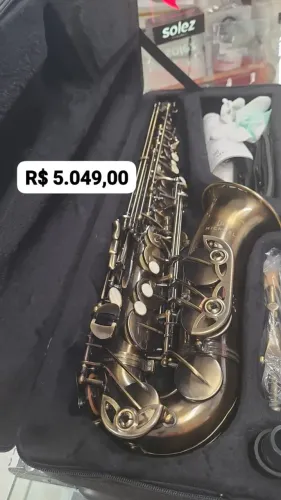 Saxofone Michael design Envelhecido: *
