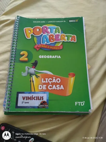 Livro Porta Aberta Geografia 2º ano, Ensino Fundamental I - Lição de Casa