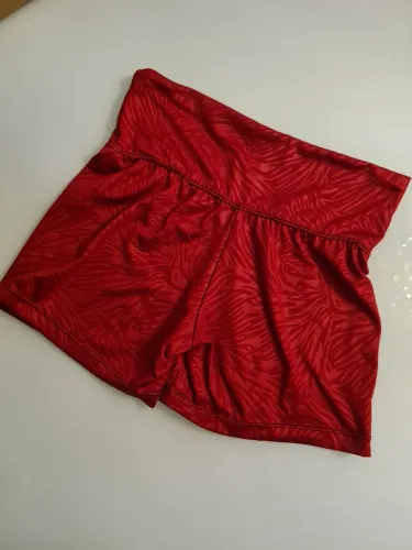Short fitness de academia/ginástica vermelho estampado animal print