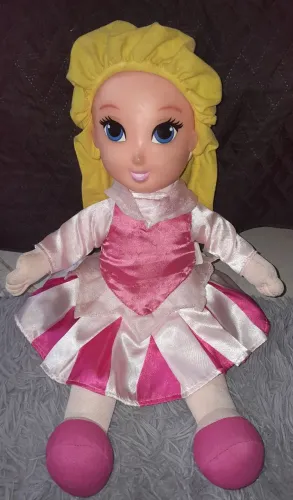Boneca pano pelúcia princesa Disney Aurora da Multibrink