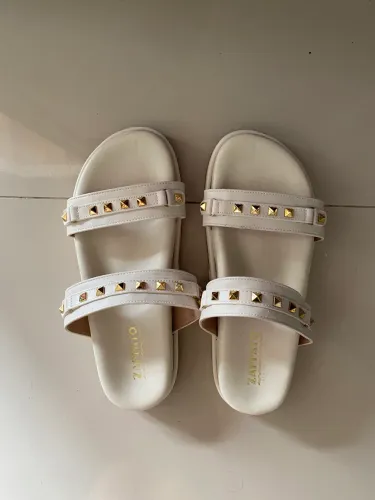 Sapato Papete off white feminino