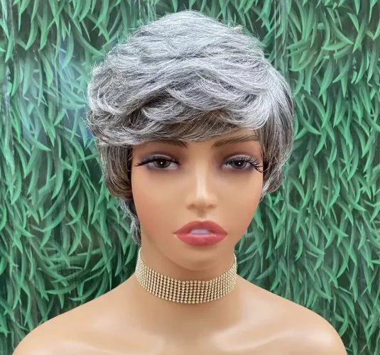 LACE WIG FIBRA PREMIUM -Grisalho 