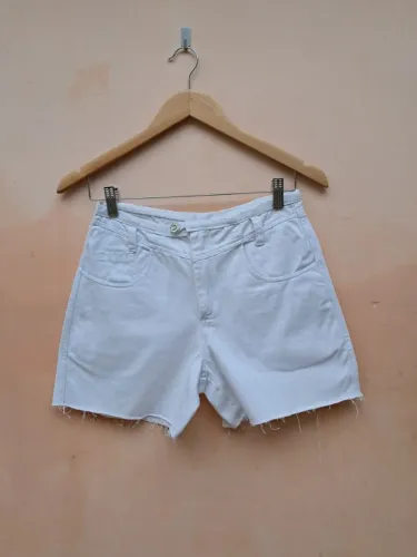short vakko branco algodão 