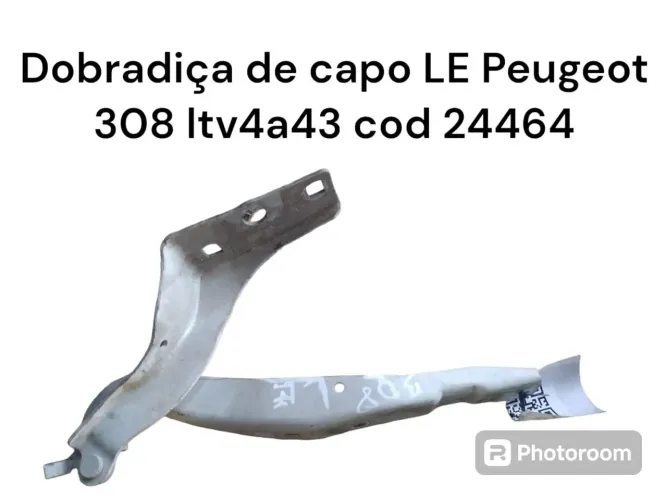 Dobradiça Do Capo Peugeot 308 Cod 24464
