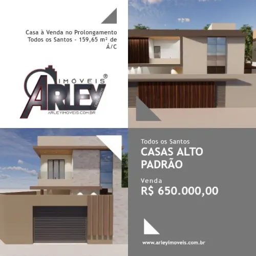 Casa à Venda no Prolongamento Todos os Santos - 159,65 m² de Área Construída