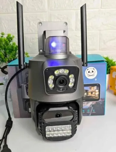 Câmera de Segurança Externa Lente Dupla 3MP com Sirene