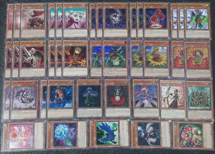 Deck rosas cartas originais de yu-gi-oh
