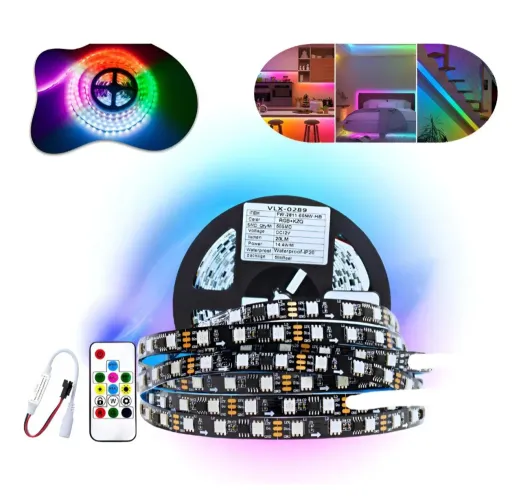 Fita de led ws2811 (preta / branca)