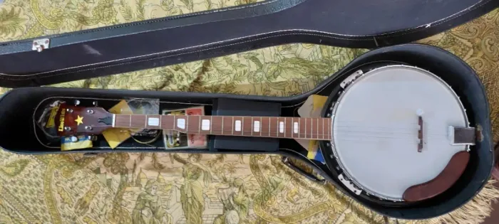 Banjo Americano 5 Strings Bluegrass Country Americano anos 60 Vintage Excelente Estado + C