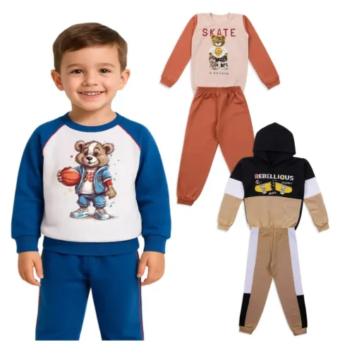 CONJUNTO MOLETOM INFANTIL MENINO 