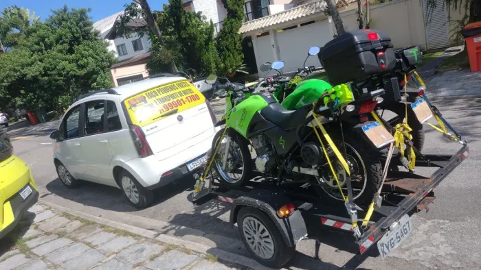 Faço transportes de motos, bicicleta elétrica e pequenos fretes