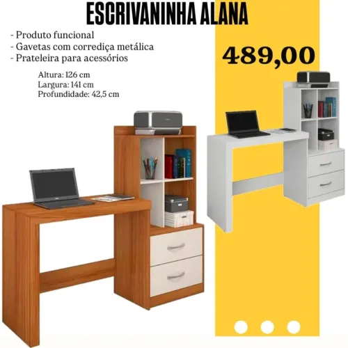 Escrivaninha Alana multifuncional - ENTREGA HOJE !!! 