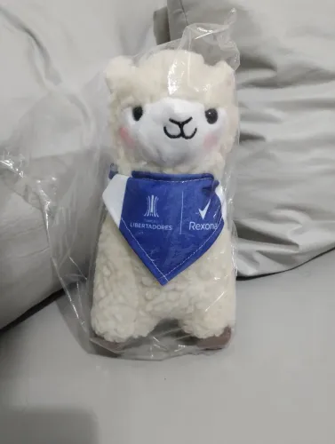 Pelúcia Lhama da Torcida Rexona - Libertadores - Azul e Branca
