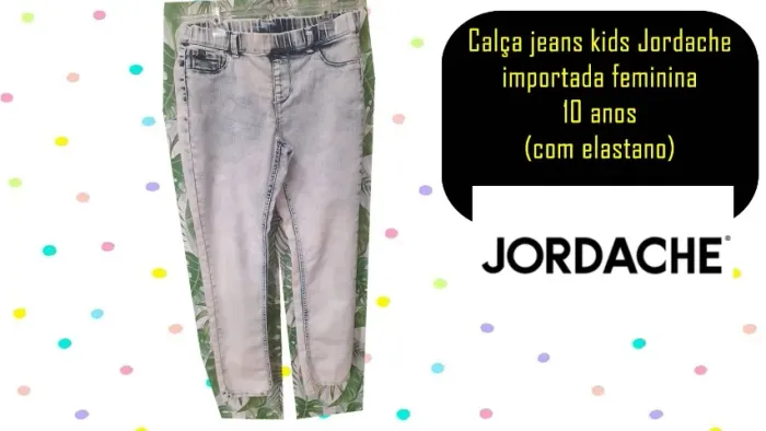 Calça jeans kids Jordache importada feminina 10 anos