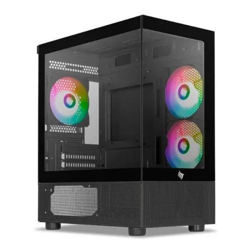 Gabinete Pichau Magpie 4B, Mini-Tower, Lateral de Vidro, Com 2 Fans RGB, Novo, Lacrado 