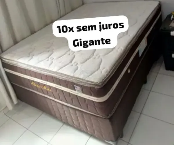 Cama box base e colchão (novo)