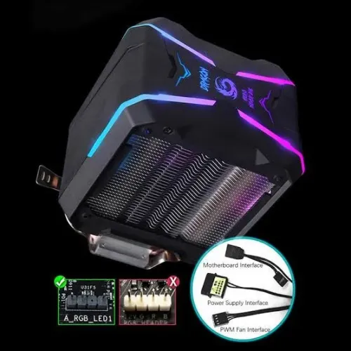 Air Cooler CPU Gamer Great Wall G400 RGB (SEMINOVO) - Para Ryzen AM4 / Intel LGA 1200