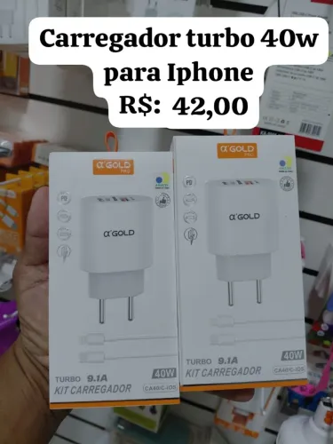 Carregador turbo 40w para iphone