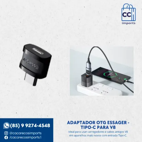 Adaptador OTG Essager - Tipo-C para V8