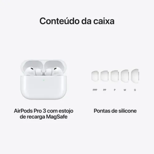 Apple AirPods Pro 3 - Caixa de carregamento MagSafe (USB-C) Nova Lacrado
