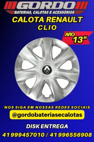 CALOTAS CLIO ARO 13, JOGO DE CALOTAS NOVAS MODELO ORIGINAL. DISK ENTREGA 