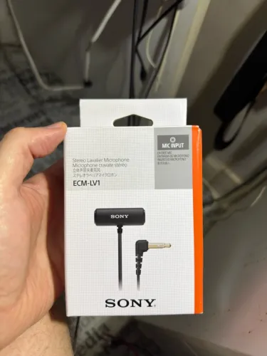 Microfone Sony estéreo lapela ECMLV1