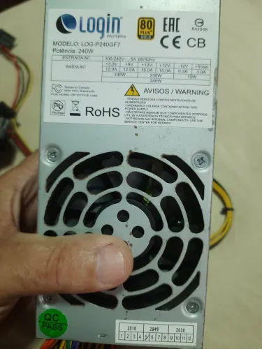 Fonte tfx Login 240watts. 80 Plus Gold.