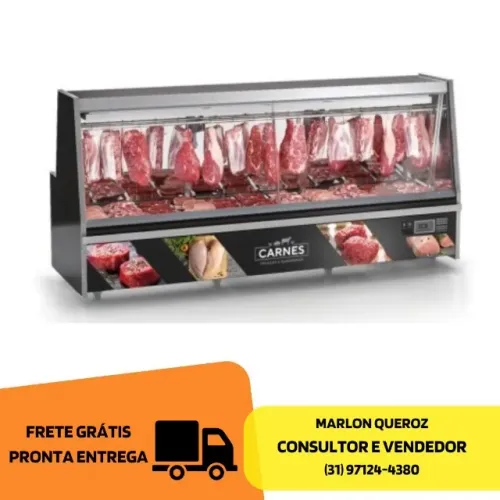 Balcão de Açougue 3 metros Gelopar 220v Novo