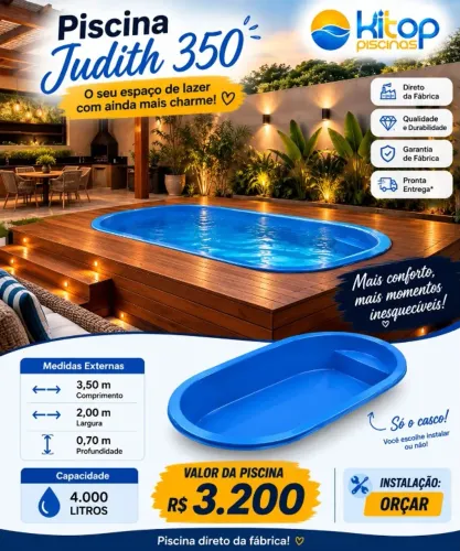 Vendo Piscina de Fibra $ 3.200 Direto da Fábrica de 4.000 L