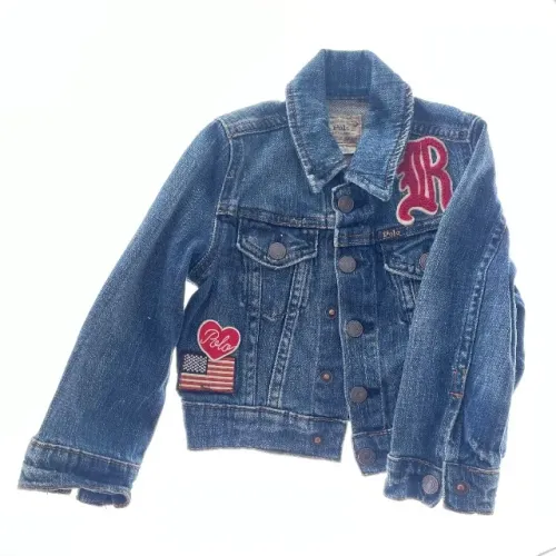 Jaqueta Jeans Infantil Polo Ralph Lauren 2/2t Infantil Bordada 1 E 2 anos