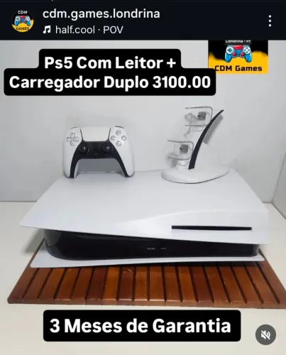 Ps5 Com Leitor + Carregador Bateria Dupla 3100.00 - 3m de Garantia - Não Aceito Oferta