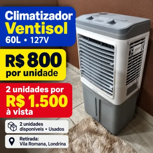 Climatizador Ventisol 60L 127V ? 2 unidades disponíveis