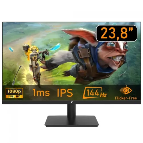 (LACRADO) Monitor Gamer 23.8 Pol, Full HD, IPS, 144Hz, 1ms 
