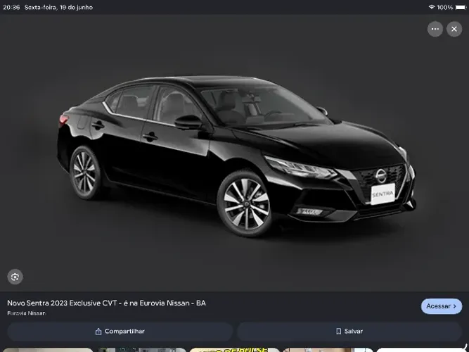 Nissan Sentra Exclusive 2.0 16V Aut. 2023