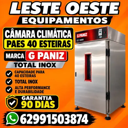 Camara climática 40 esteiras marca G paniz total inox