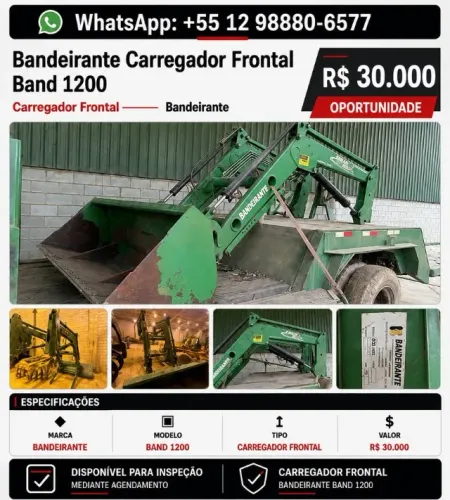 Carregador Frontal Concha Lâmina Garfo Bandeirante