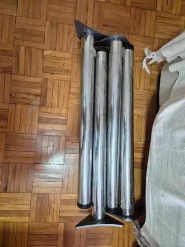 Pé de bancada Inox 75cm a 78cm para Vidro, madeira ,marmore e granito
