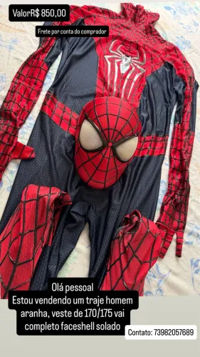 Vendo traje do homem aranha 