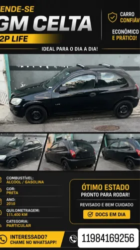Chevrolet Celta Life/ LS 1.0 MPFI 8V Flexpower 3P 2010