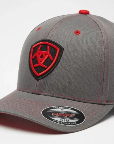 Boné Ariat original snapback flexfit vinho fechado
