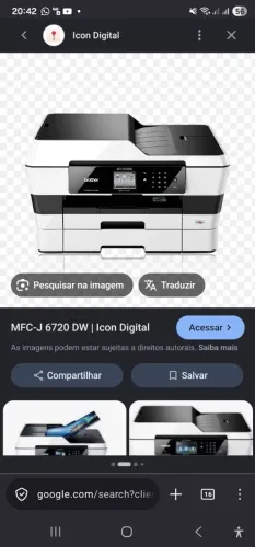 Impressora Brother jato de tinta colorida J6720DW